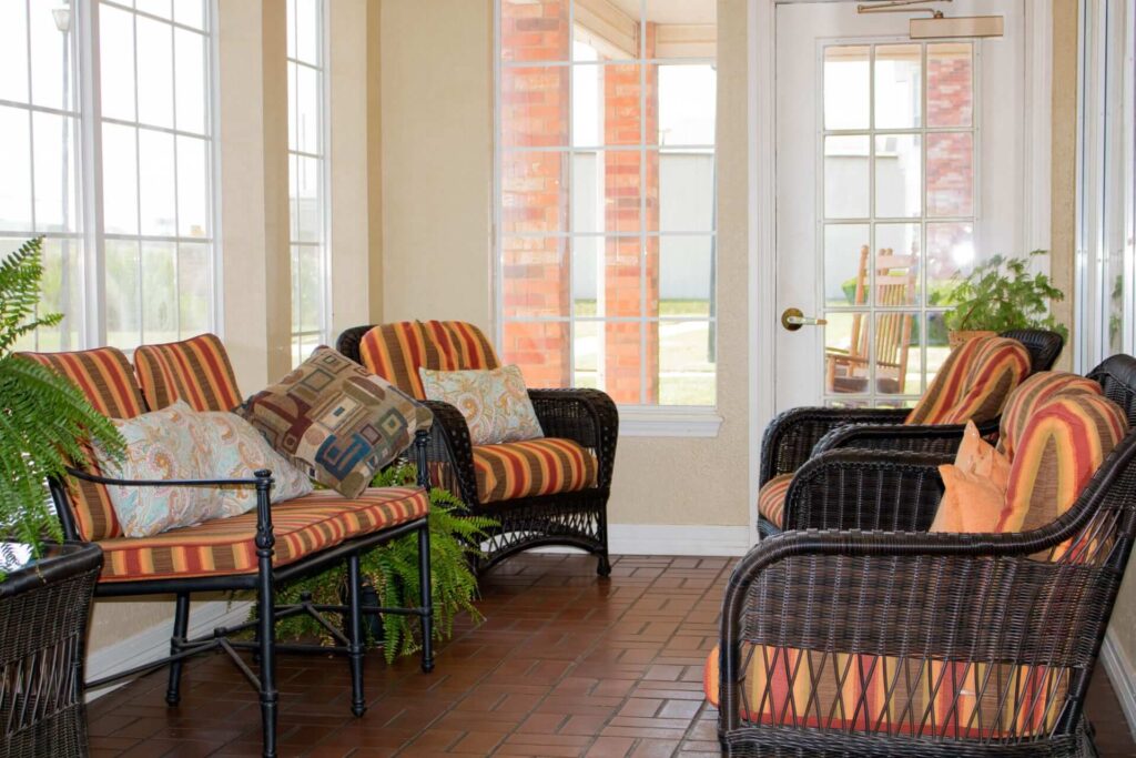 Sofa Chairs Inside Assisted Living Facility in Wichita Falls TX
