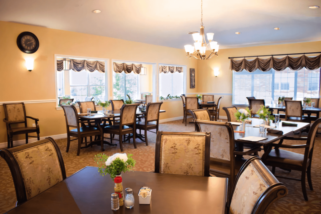 Shared Dining Hall in Assisted Living Facility Wichita Falls TX